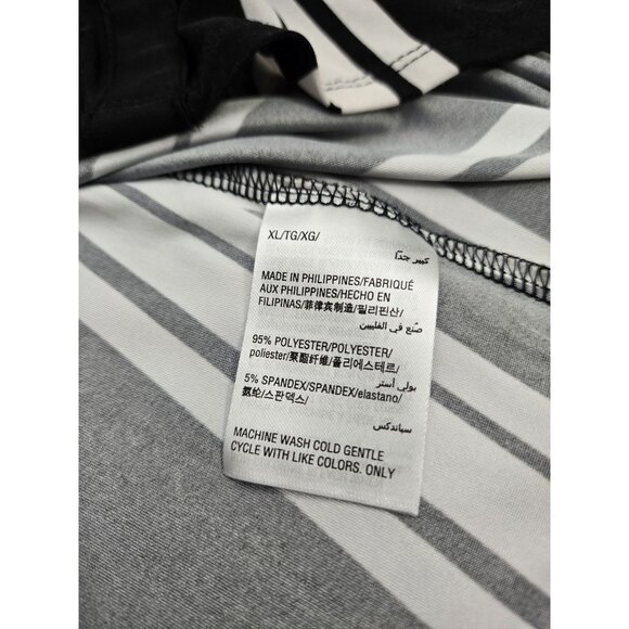 Inc International Concepts Womens Black & White Chevron Long Sleeve Top W/ Zippe - Picture 5 of 5